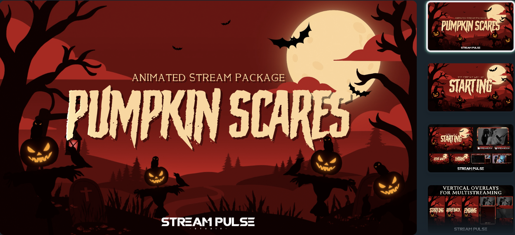 streamlabs halloween reactive overlays pumpkin scares